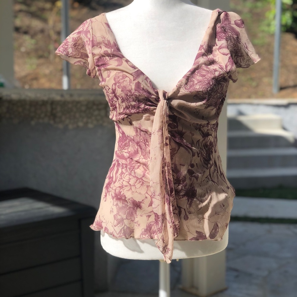 H&M Mauve Floral Blouse